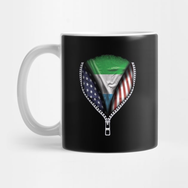 Sierra Leonean Flag  Sierra Leone Flag American Flag Zip Down - Gift for Sierra Leonean From Sierra Leone by Country Flags